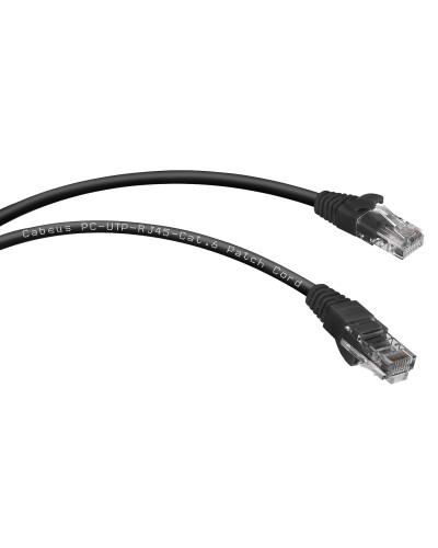 PC-UTP-RJ45-Cat.6-1m-BK (8663c), чёрный. Патч-корд медный. CABEUS в Кирове