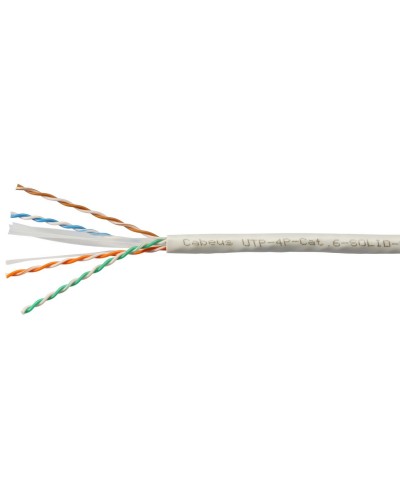 UTP-4P-Cat.6-SOLID-LSZH-GY (11108c). Кабель «витая пара» (LAN) для структурированных систем связи. CABEUS в Кирове