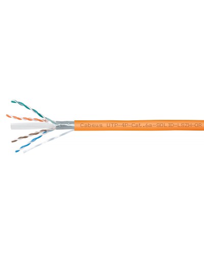 UTP-4P-Cat.6a-SOLID-LSZH-OR (11374c). Кабель «витая пара» (LAN) для структурированных систем связи. CABEUS в Кирове