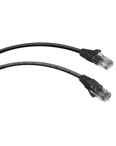 PC-UTP-RJ45-Cat.5e-0.3m-BK (7658c), чёрный. Патч-корд медный. CABEUS в Кирове