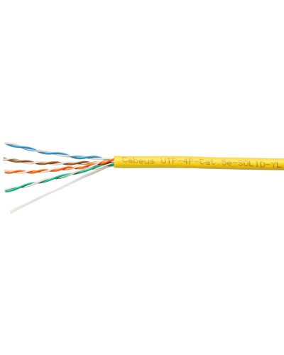 UTP-4P-Cat.5e-SOLID-YL-100 (7251c-5). Кабель «витая пара» (LAN) для структурированных систем связи. CABEUS в Кирове