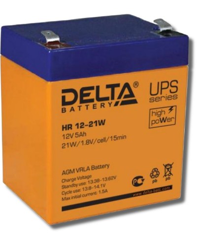 Delta HR 12-21 W. Аккумулятор герметичный свинцово-кислотный. Delta в Кирове