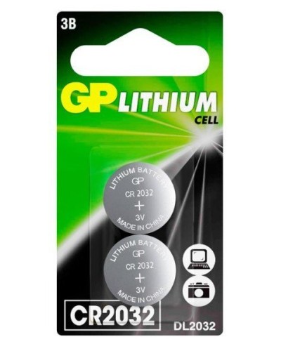 GP Lithium CR2032 (GP CR2032-2CRU2), упак. 2 шт. БЛИСТЕР. Литиевые дисковые батарейки. GP Batteries в Кирове