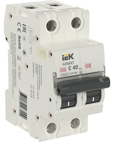 M10N 2P C 40А 10кА ARMAT (AR-M10N-2-C040). Автоматический выключатель. IEK в Кирове