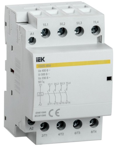 Контактор модульный КМ25-40М AC/DC (MKK21-25-40). Контактор модульный. IEK в Кирове