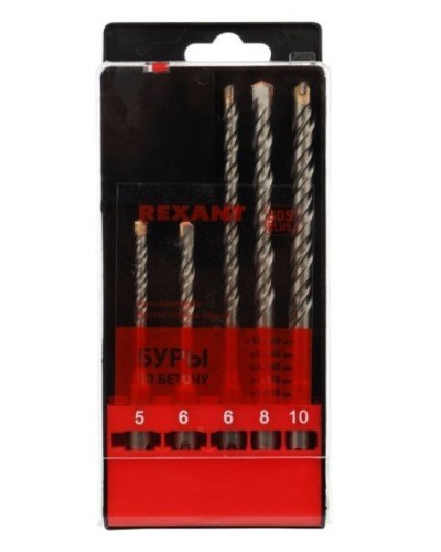 Набор буров, бетон 5-6х110, 6-8-10х160 мм, 5 шт, SDS PLUS Kranz (KR-91-0406): Аксессуар для электроинструмента в Кирове