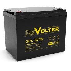 Revolter GPL 1275. Аккумулятор автомобильный герметичный свинцово-кислотный. Revolter