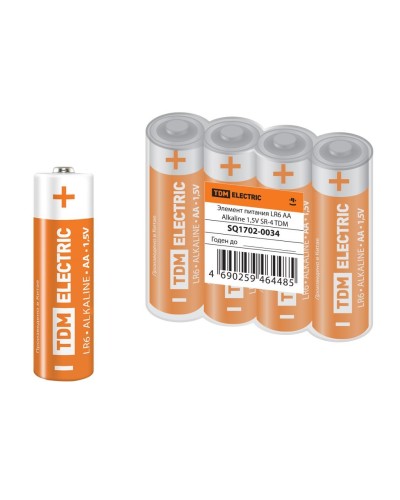 LR6 AA Alkaline 1,5V SR-4 TDM (SQ1702-0034). Элемент питания. TDM ЕLECTRIC в Кирове