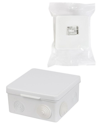Коробка ОП 100х100х55мм, крышка, IP54, 8вх., белая (SQ1401-0923). Распаячная коробка. TDM ЕLECTRIC в Кирове