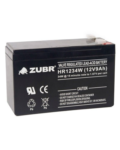 ZUBR HR 1234W (12V, 9Ah). Аккумулятор герметичный свинцово-кислотный. ZUBR в Кирове