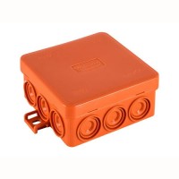 Коробка JBL085 85х85х38, 12 вых., 2P (0,15…6мм²) (43745HF): Коробка монтажная, огнестойкая, без галогена