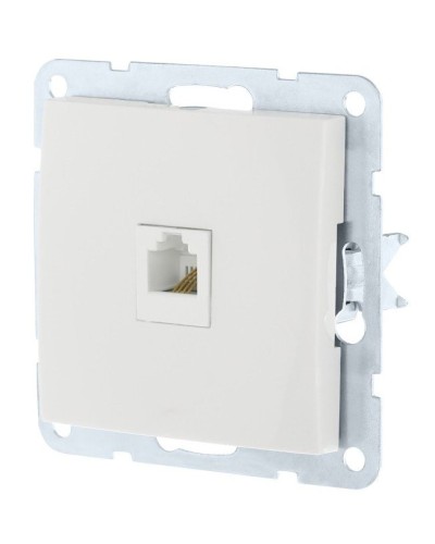 Розетка RJ-45 кат. 5е с накладкой, белый LK60 (866104-1). Розетка компьютерная. Экопласт в Кирове