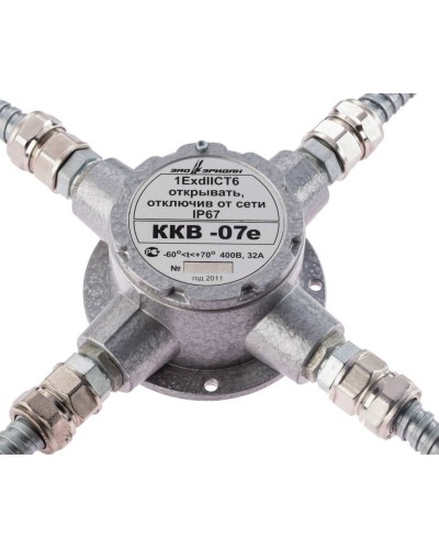 ККВ-07е-Ех-А-Р1-К-БК1, ШТ1/2+ШТ1/2+ШТ1/2+ШТ1/2. Коробка коммутационная взрывозащищенная крестообразная. Эридан в Кирове