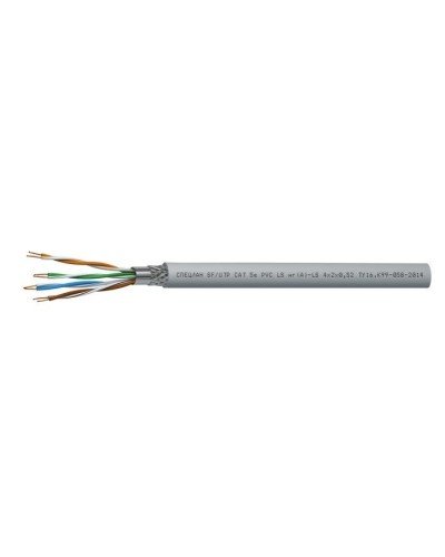 СПЕЦЛАН SF/UTP Cat 5e PVC LSнг(А)-LS 1х2х0,52. Кабель «витая пара» (LAN) для структурированных систем связи. Спецкабель в Кирове